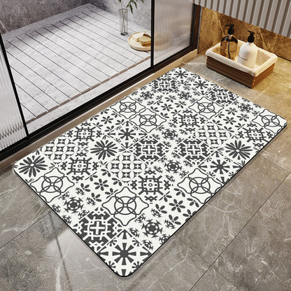 Abstrakte Moderne Badmatte Brehn
