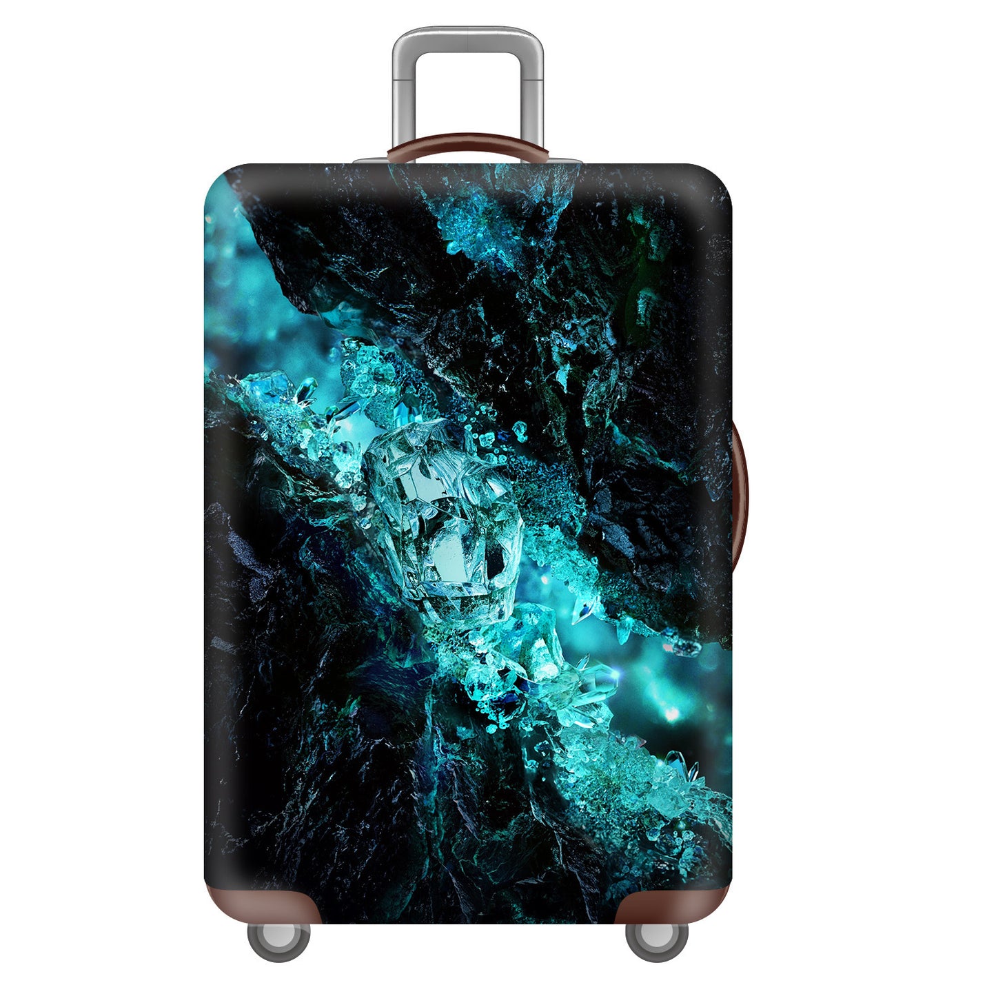 Unisex nan elastische Kofferhülle mit tropischem Blattmuster, dehnbarer Schutzcover für Hartschale und Softcase Brehn