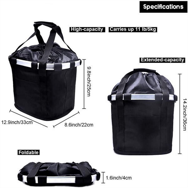 vorderer montierter zusammenklappbarer Haustier-Fahrradkorb mit Aluminiumrahmen, gepolstertem Boden und Sicherheitsleine Brehn