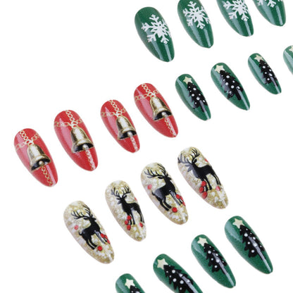 Festliche thematische Press-On Nagelkunst Brehn