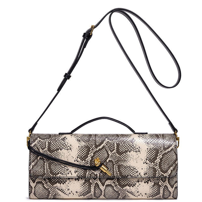 Prägung Schlangenprint Abend Clutch Brehn