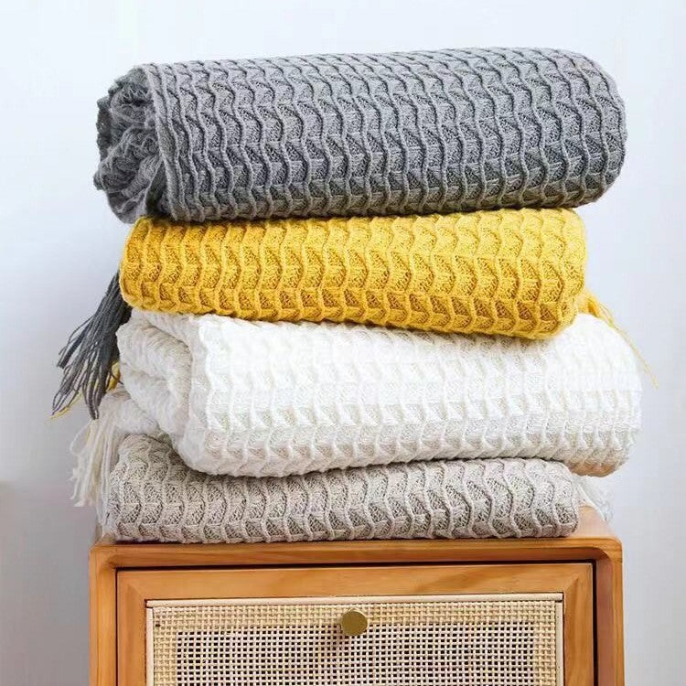 Gemütliche Strickdecke Brehn