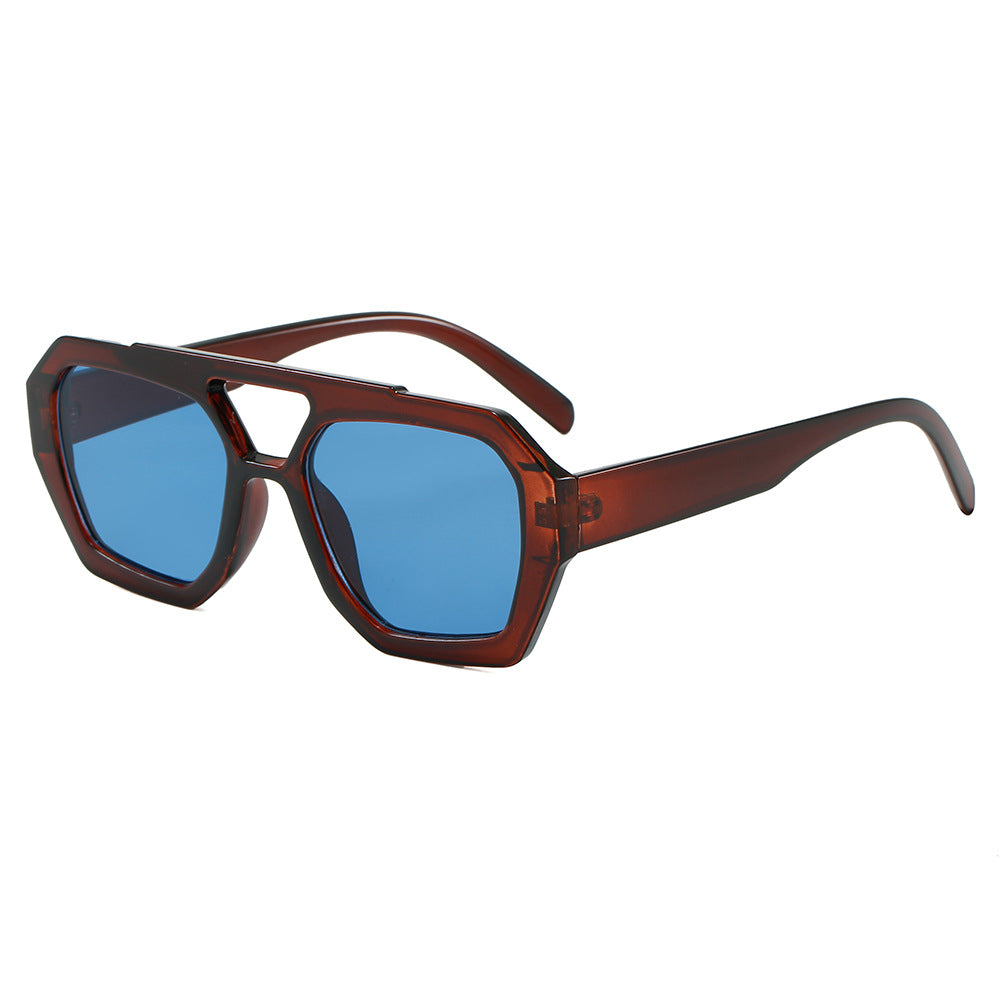 Damen geometrische Sonnenbrille im extravaganten Design Brehn