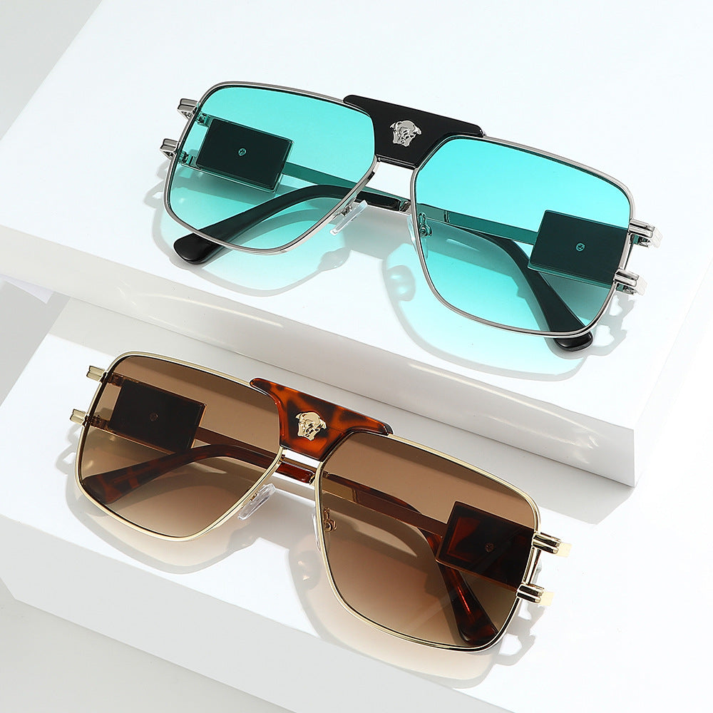 Damen stilvolle Sonnenbrille mit modernem, quadratischem Rahmen Brehn