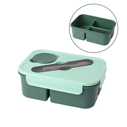 Multifunktionale Bento-Lebensmittelaufbewahrungsbox mit integrierten Utensilien