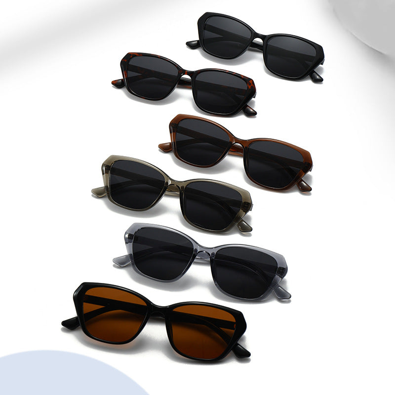 Damen moderne rechteckige Sonnenbrille mit robustem Gestell Brehn