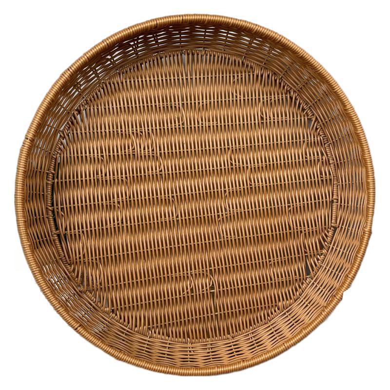 Damen runder Servierkorb aus geflochtenem Rattan Brehn