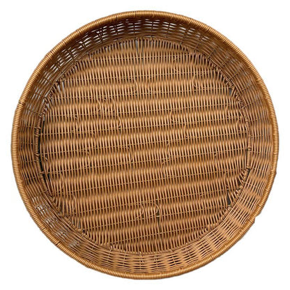 Damen runder Servierkorb aus geflochtenem Rattan Brehn