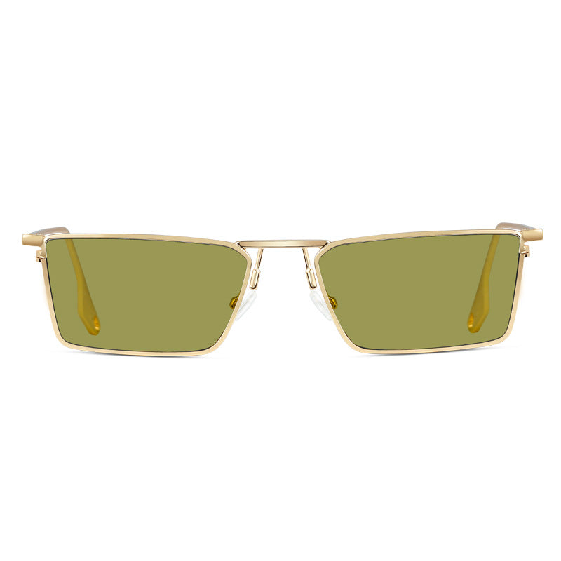 Modische Sonnenbrille mit Rechteckigem Metallrahmen Brehn