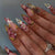 Künstlerisches Langes Stiletto-Nageldesign Brehn