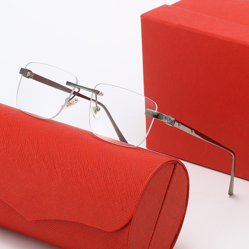 Damen modische Halbrandbrille mit elegantem Metallrahmen Brehn