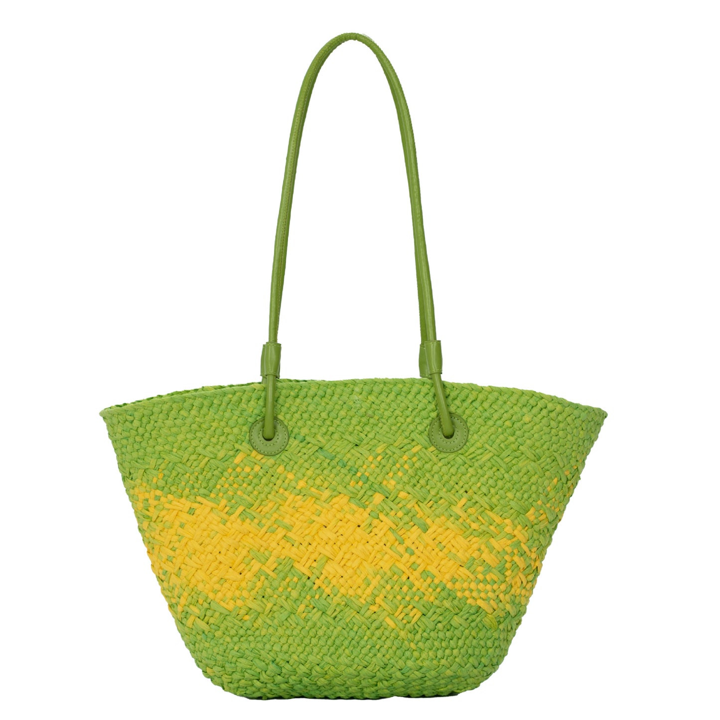 Elegante Handtasche Im Rattanstil mit Doppeltem Tragegriff Brehn