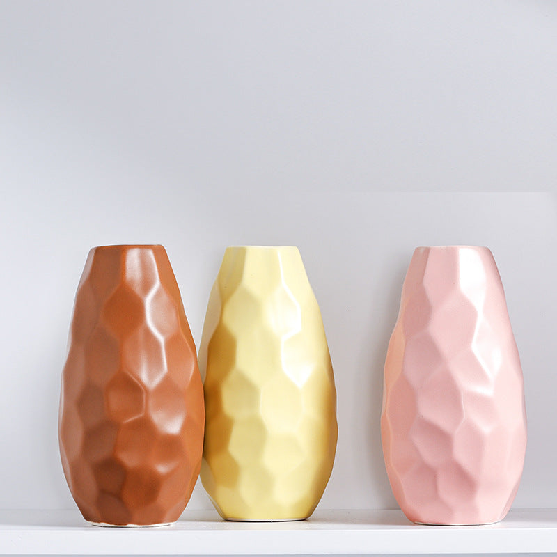 Einzigartige geometrische Keramikvase Brehn