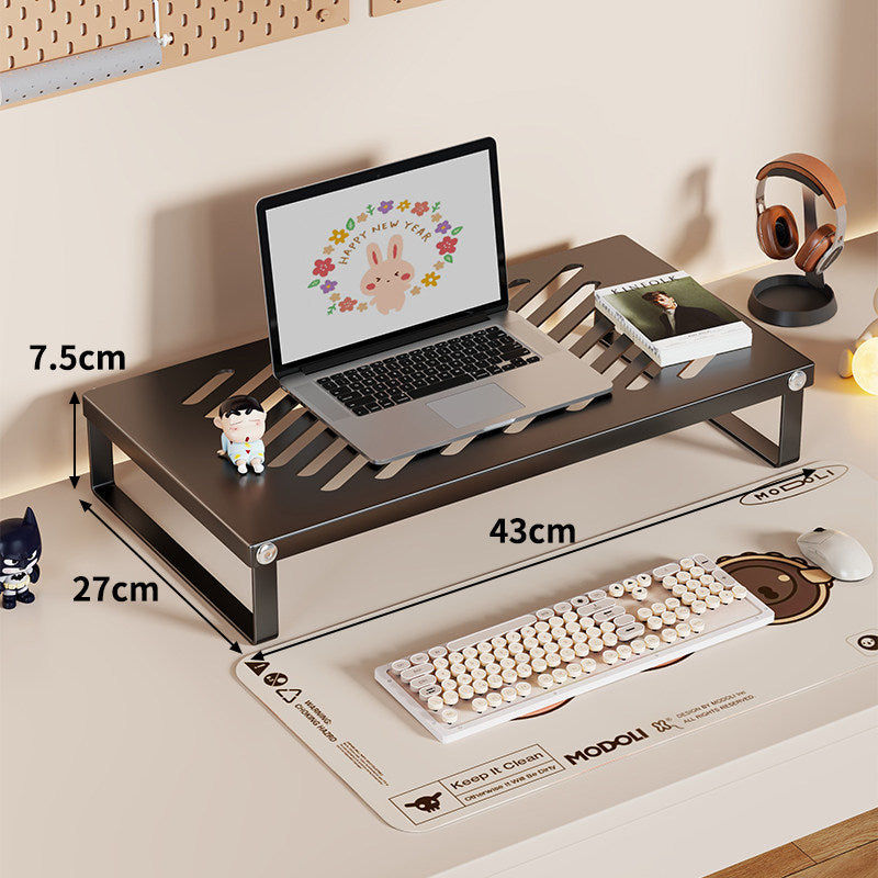 Ergonomischer belüfteter Metall-Laptop-Ständer mit Untertisch-Speicher