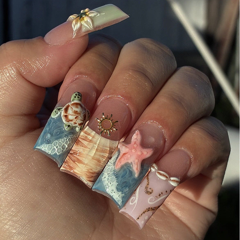 Kreatives thematisiertes Press-On Nagelkunst Set Brehn