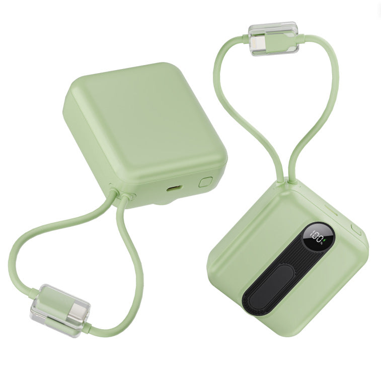 Tragbare Powerbank mit Integrierten Schnellladekabeln und Digitaler Ladestandanzeige Brehn