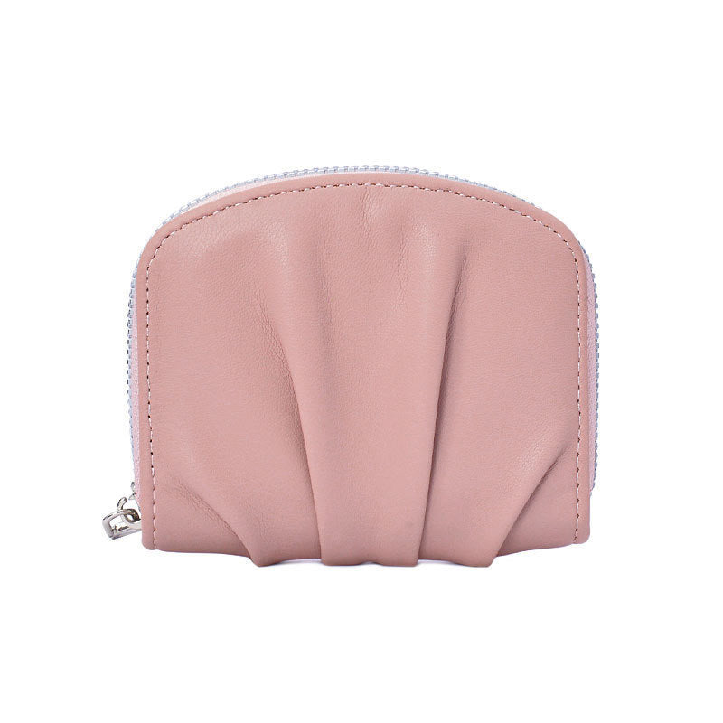 Elegante strukturierte Leder-Münztasche Brehn