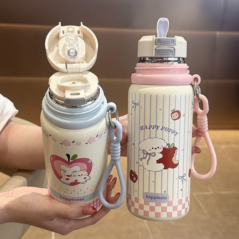 Damen Isoliertrinkbecher mit fröhlichem Kaninchenmotiv Brehn