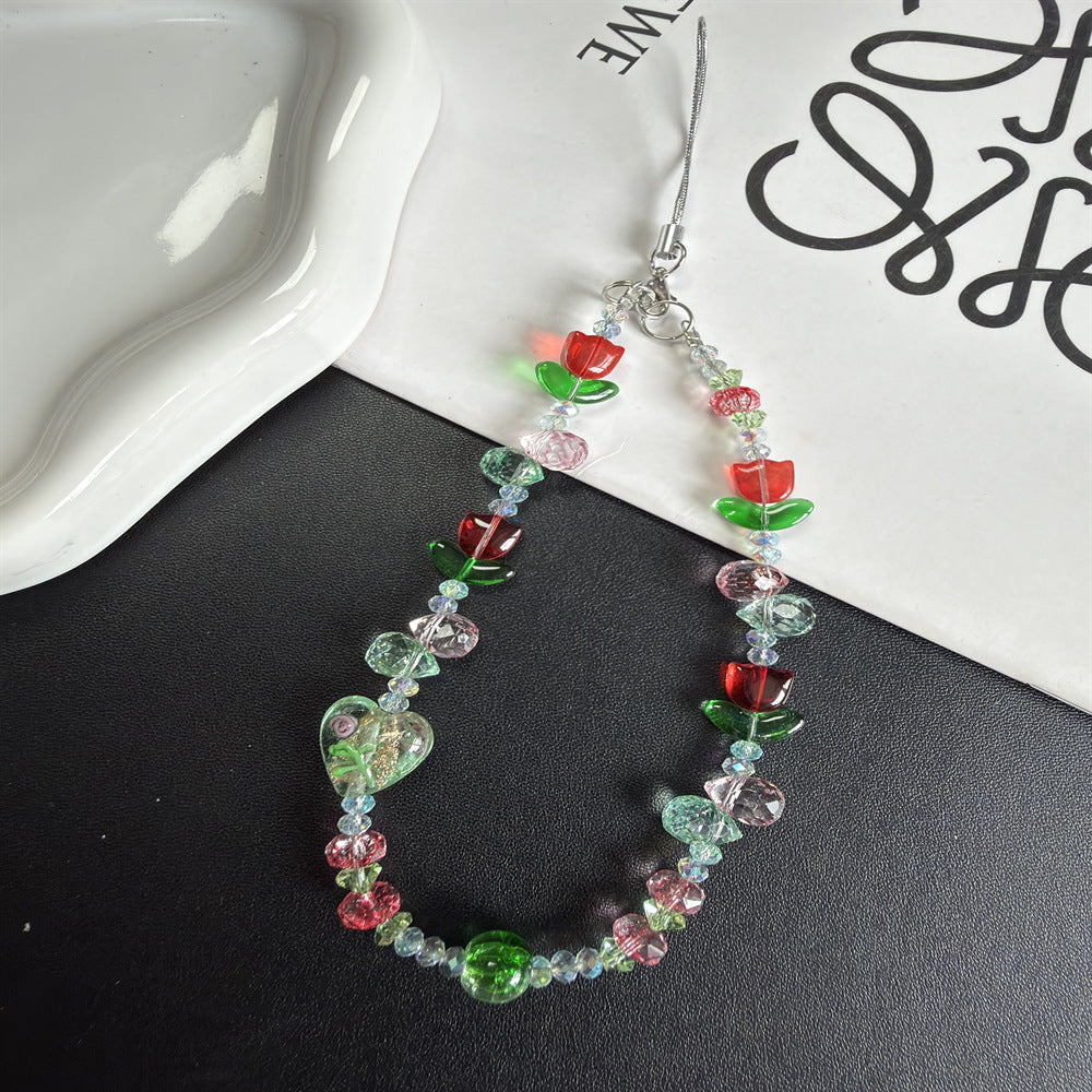 Blumen Bead Handykette Brehn