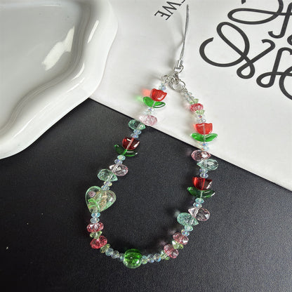 Blumen Bead Handykette Brehn