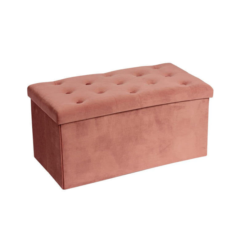 Stylischer Samt Aufbewahrungs-Hocker Brehn