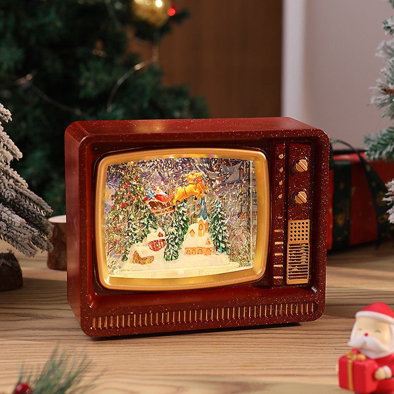Nostalgisches Weihnachtsfernseher-Dekor Brehn
