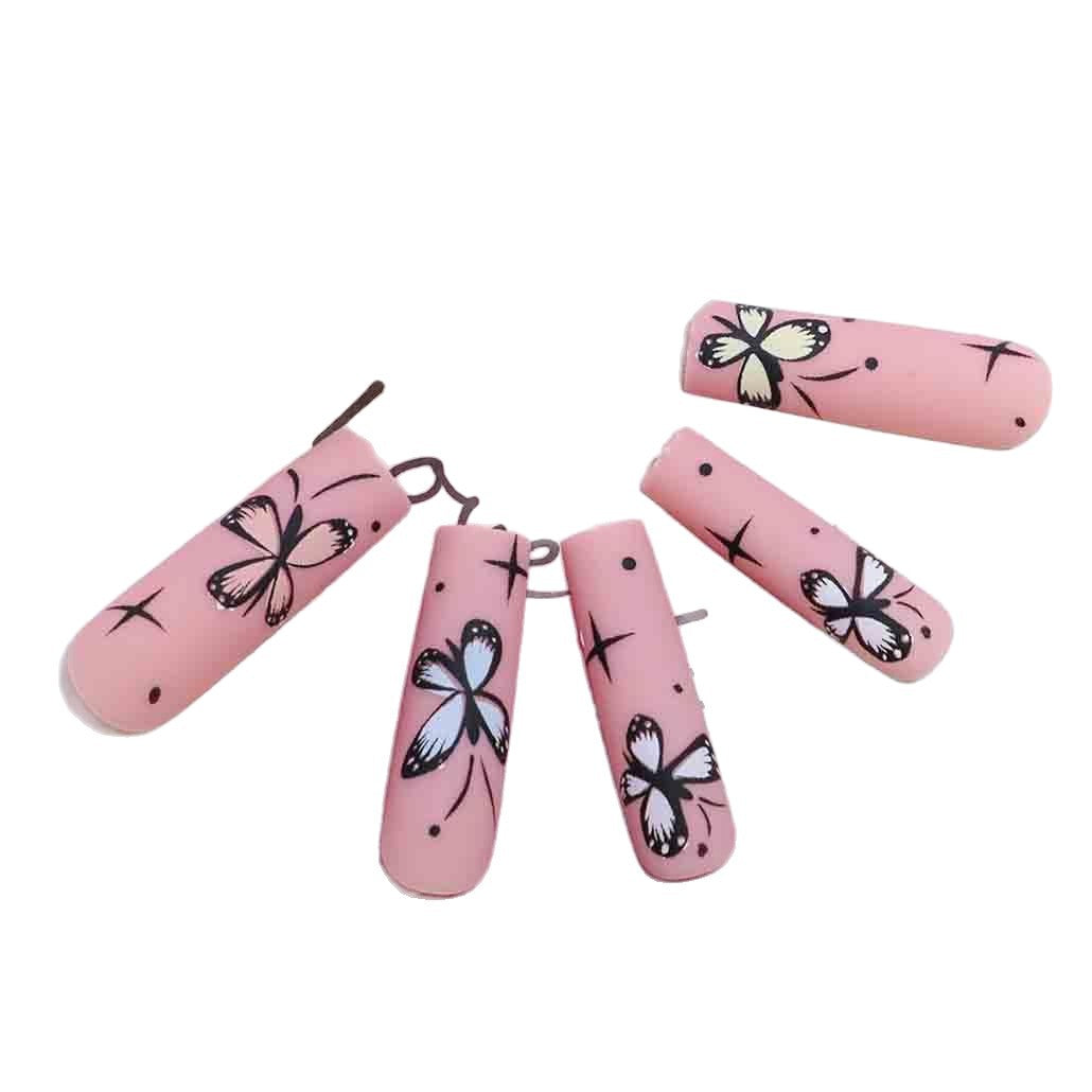 Künstlerische florale Ombre-Nagelspitzen Brehn