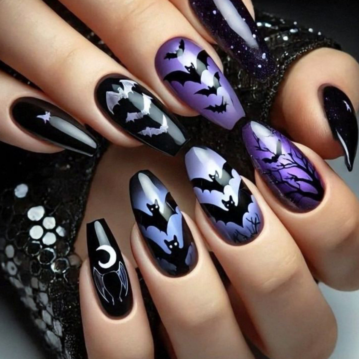 Halloween Fledermaus Nagelkunst Set Brehn