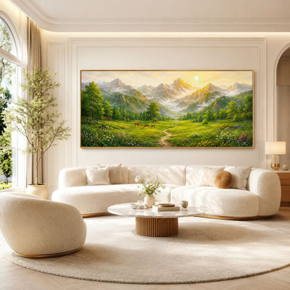Serene Landschaftsleinwand Kunstwerk