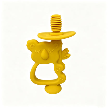 Silikon Koala Beißring Schnuller mit ergonomischem Griff und Sicherheits-Schraubanschluss