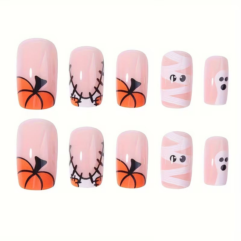 Festliches Halloween Press-On Nagelkunst Set Brehn