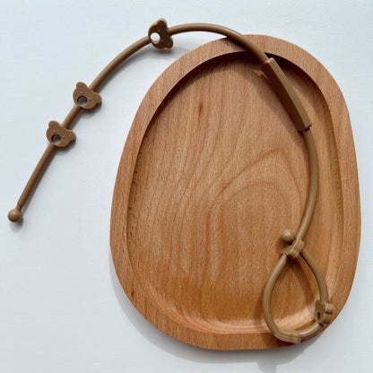 Silikonperlen Schnullerkette mit Bär Beißring und Schnellverschluss Sicherheitsclip