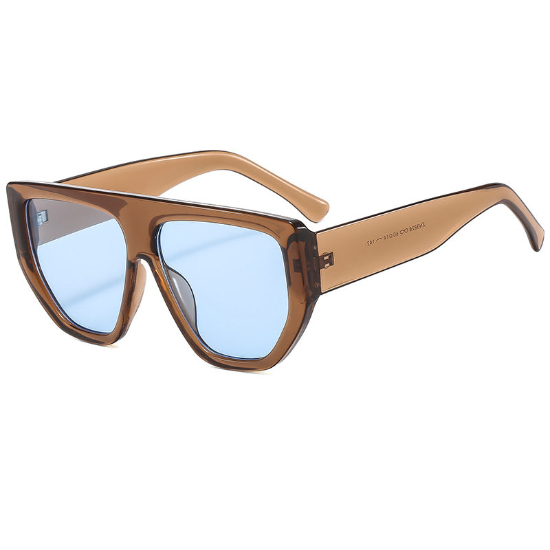 Damen Oversized Sonnenbrille mit stylischem geometrischen Rahmen Brehn