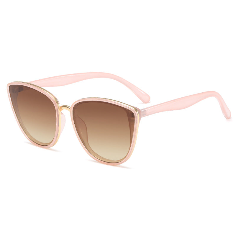 Damen Cat-Eye Sonnenbrille mit transparentem Rahmen und UV-Schutz Brehn
