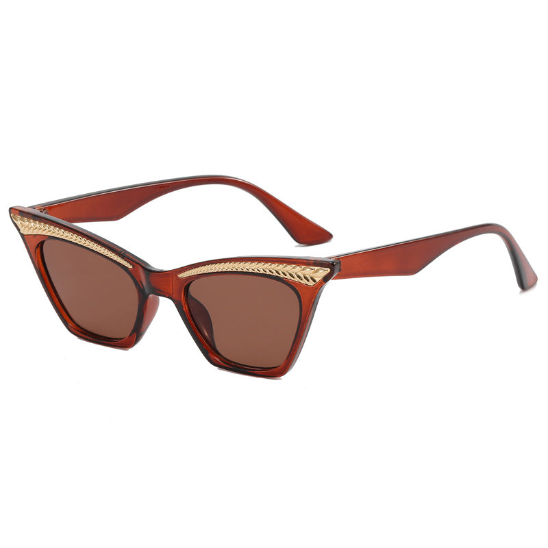 Damen Cat-Eye Sonnenbrille mit luxuriösem Detail Brehn