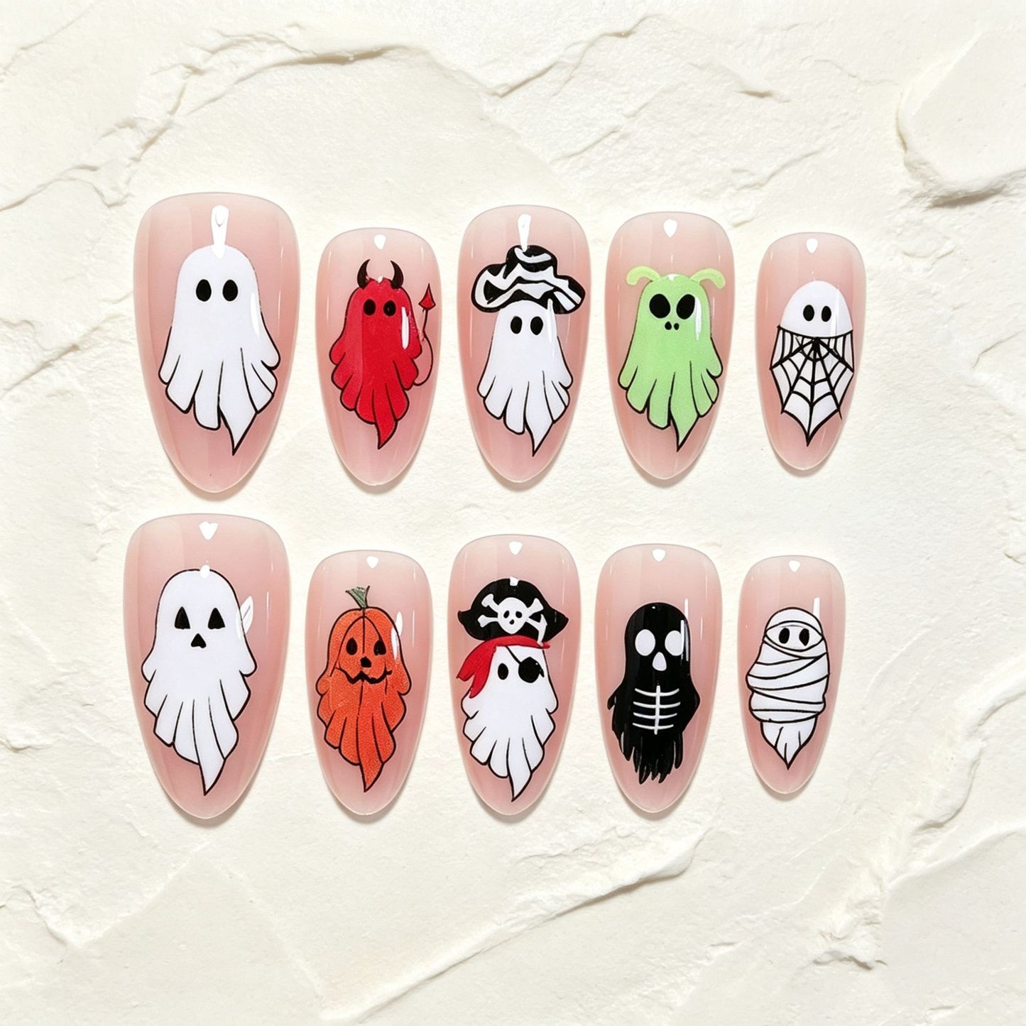 Halloween-Themen Press-On Nagelkunst-Kit Brehn