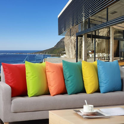 Quadratisches wasserabweisendes Outdoor-Patio-Wurfkissen mit verdecktem Reißverschluss