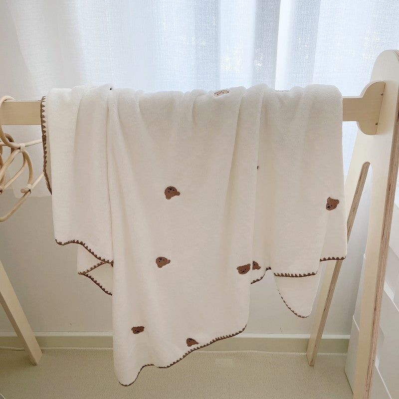 Unisex Kuscheldecke mit süßen Bärenmotiven Brehn