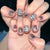 Elegantes abstraktes Press-On-Nagelkunst-Set Brehn