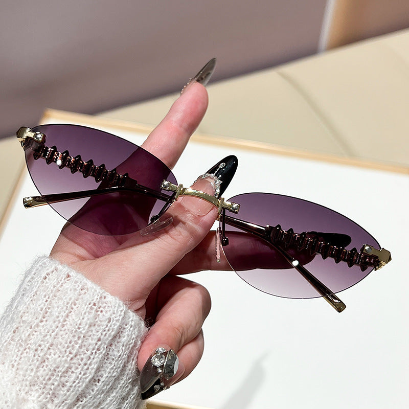 Damen modische Brille mit elegantem goldenen Rahmen Brehn