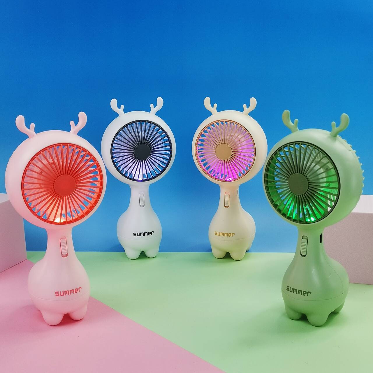 Damen Tragbarer Mini-Ventilator im niedlichen Hasen-Design Brehn