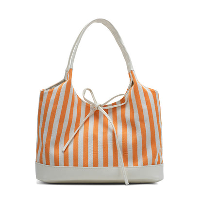 Gestreifte Freizeit-Shopper-Tasche