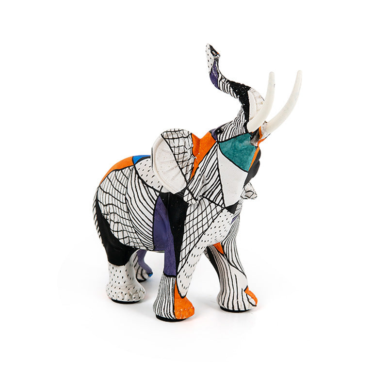 Kreative Elefantenfigur mit farbenfrohem Design Brehn