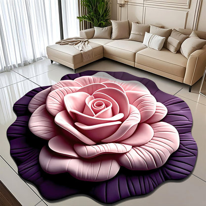 Floral-Themen Plüsch Bereichsteppich