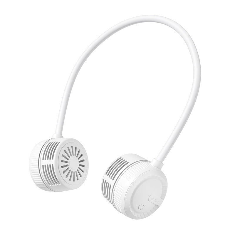 Kühlende kabellose Dual-Head wiederaufladbarer Nackenventilator mit flexiblem Schwanenhals und einstellbarem Luftstrom Brehn
