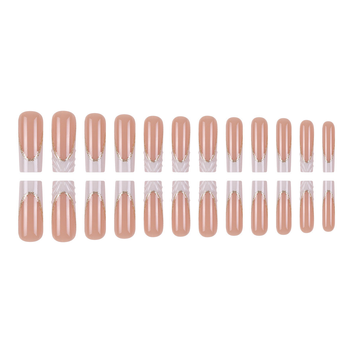 Dekorative Lange Press-On Nail Extensions Brehn