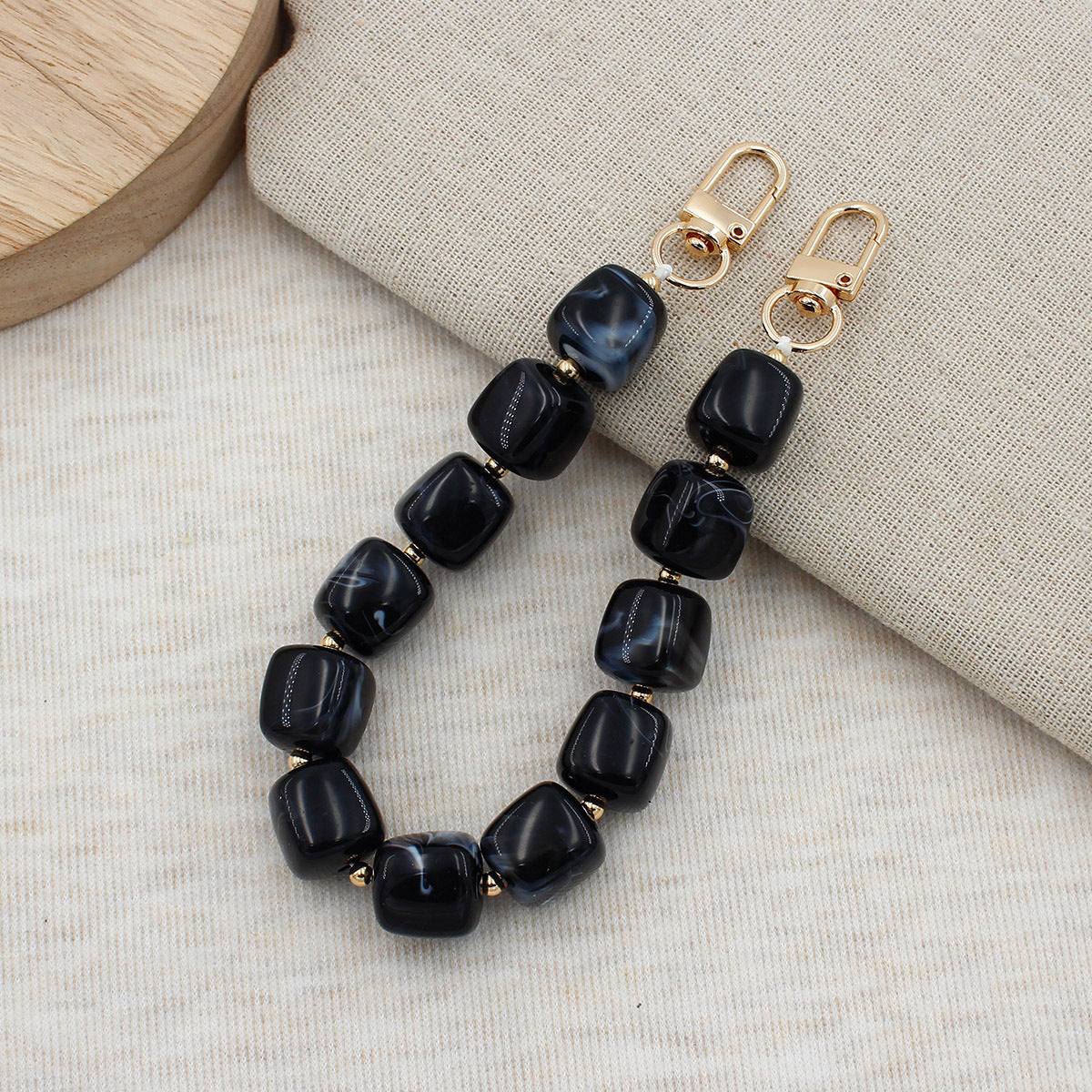 Chunky Beaded Brillen Kette Brehn