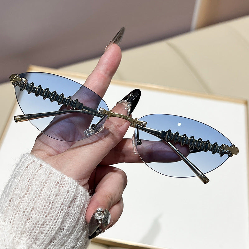 Damen modische Brille mit elegantem goldenen Rahmen Brehn