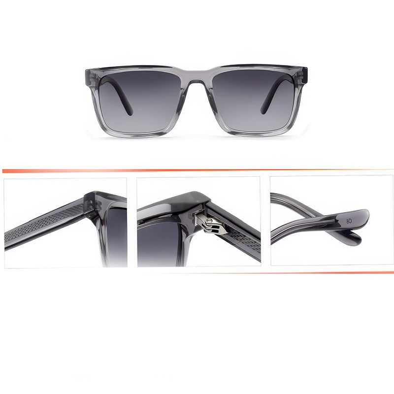 Damen modische Sonnenbrille mit klarem Kunststoffrahmen und multifunktionalen Gläsern Brehn