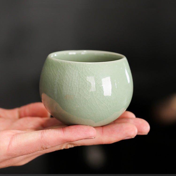 Oriental handgefertigtes keramisches rundes Teetassen-Set | Brehn